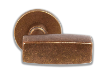 LANGHE - Bronze door handle on rose by GIARA ART DESIGN-BRONZE - view 2